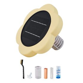 Solar Pool Ionizer, Petal Copper Pool Ionizer Up to 45000 Gal, Floating Automatic Water Cleaner and Purifier, Chlorine Free Water, with Copper An