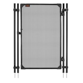 Pool Fence Gate, 4 x 2.5 ft Inground Swimming Pool Fences Gate, Outdoor Security Fencing Door Kit with Metal Latch and Stopper