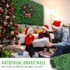 Artificial Boxwood Panel UV 24pcs Boxwood Hedge Wall Panels Artificial Grass Backdrop Wall 20" X 20" 4 cm Green Grass Wall Fake Hedge for Decor Priv
