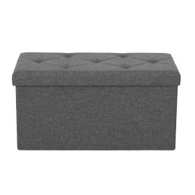 Storage Ottoman with Thicker Foam Padded Seat, Folding Foot Rest for Living Room End of Bed Bench (Pack Size: 1 Pack)