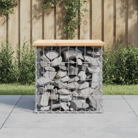 Garden Bench Natural Wood and Silver (Color: Brown)
